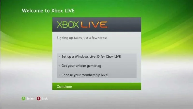 Logowanie na Xbox 360 Live
