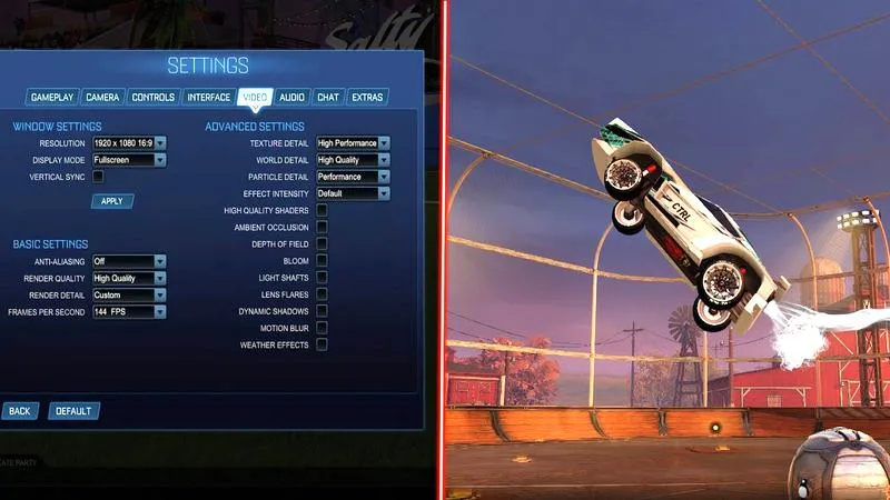 Rocket League pad vs klawiatura